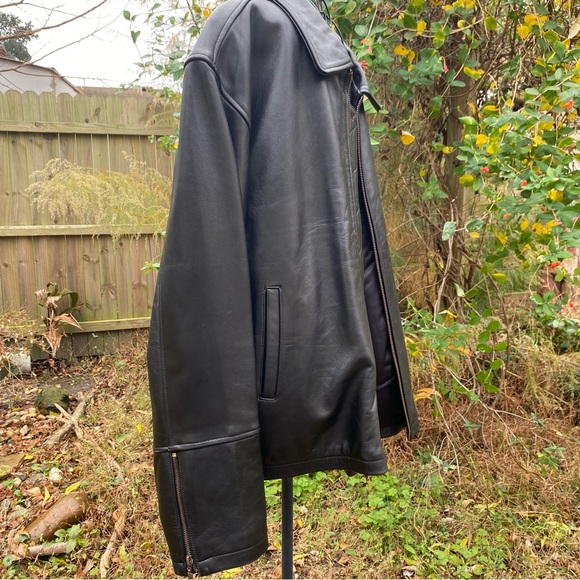Sea Dream Black Genuine Leather Coat with Removable Thinsulate Liner - Picture 6 of 16
